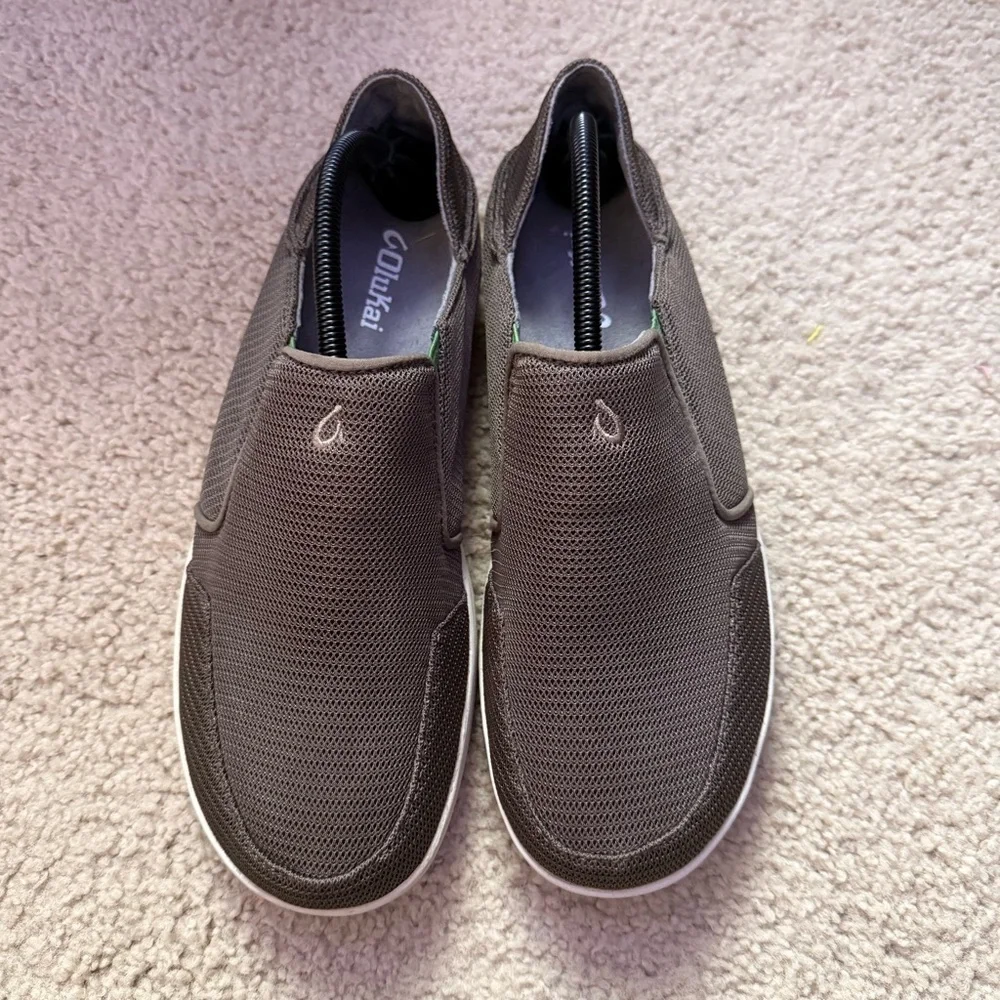 OluKai Nohea Mesh Slip On Shoes Men’s Size 10 Brown Lightweight Casual